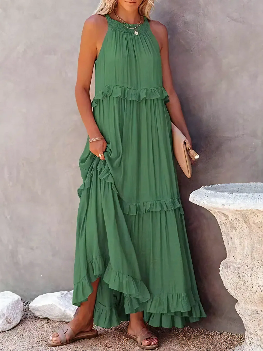 CHERRY™ - Flow & Flutter Maxi Dress