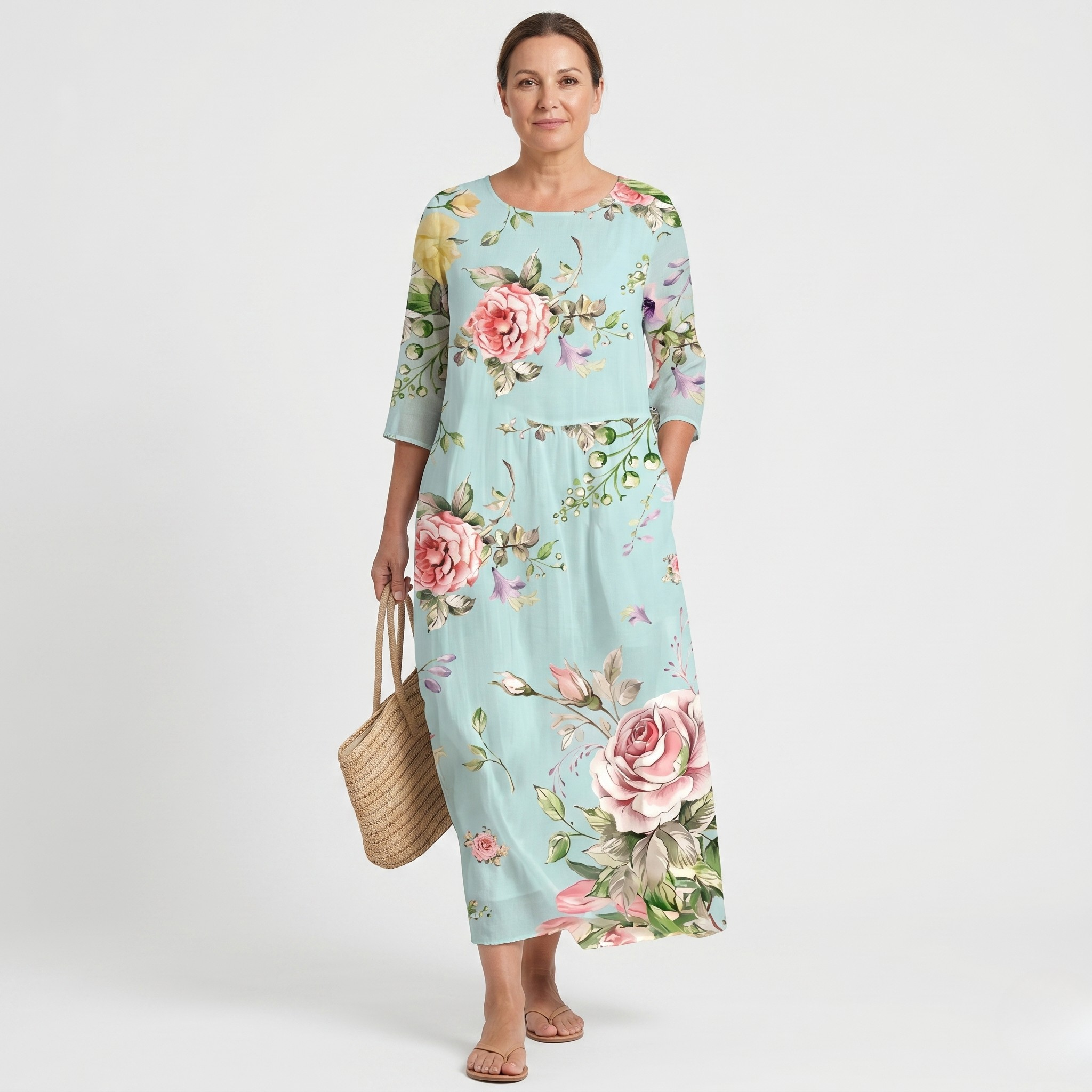 SHAE™ - Elegant Floral Maxi Dress