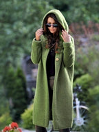 KINSLEY™ - Textured Drop Shoulder Hooded Cardigan for Fall & Winter