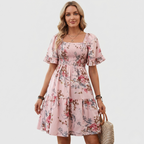 ISOLDE™ – Vintage Floral Flounce Sleeve Summer Dress