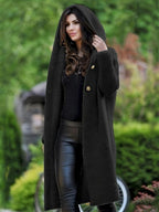 KINSLEY™ - Textured Drop Shoulder Hooded Cardigan for Fall & Winter