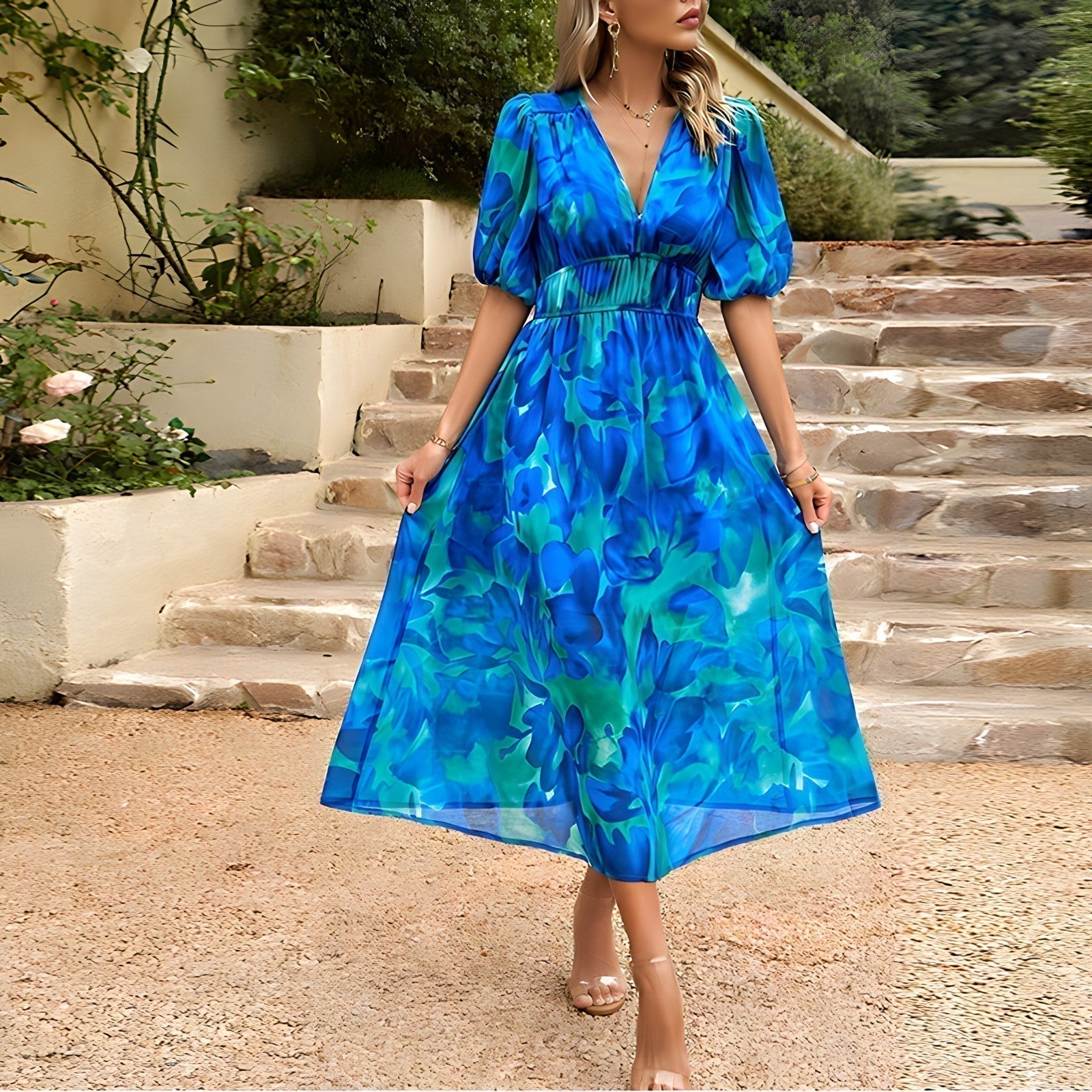 ANNELIE™ – Daydream Floral Midi Dress