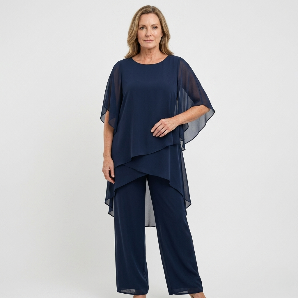 Kimmy | Draped Top with Palazzo Pants