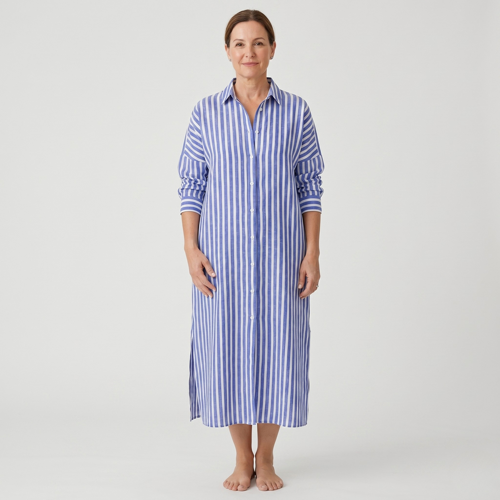 TRIXIE™ - Elegant Striped Shirt Dress