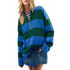 AUTUMN™ - Stylish Oversized Turtleneck Sweater with Half Zipper Detail